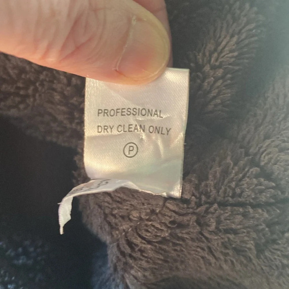 Calvin Klein Hooded Winter‎ Jacket Faux Suede Brown Women's X-Small Y2K - Picture 6 of 10